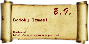 Bodoky Izmael névjegykártya